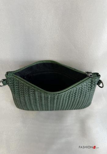 Clutch em Couro Genuíno com fecho com alça - ph 2