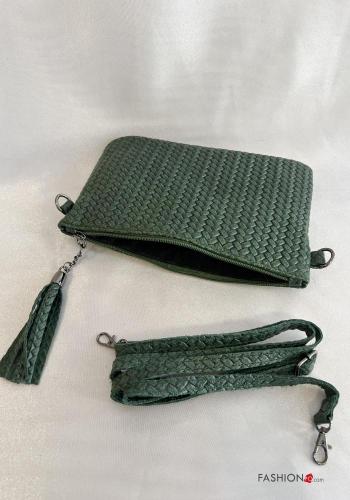 Clutch em Couro Genuíno com fecho com alça - ph 3