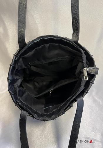 Borsa a spalla in Vera pelle con zip - ph 3