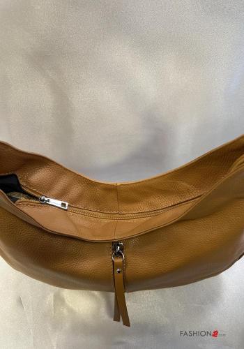 Bolsa de hombro de Cuero Genuino con cremallera - ph 4