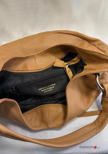 Bolsa de hombro de Cuero Genuino con cremallera - ph 5