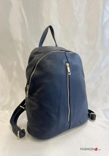 adjustable Genuine Leather Backpack with zip - ph 2
