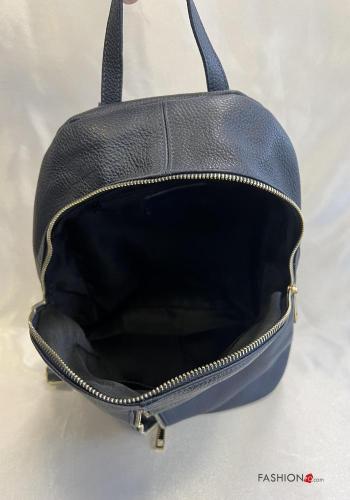 adjustable Genuine Leather Backpack with zip - ph 5