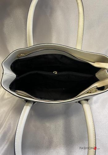 Sac à main en Cuir Véritable avec fermeture éclair avec bandoulière - ph 4