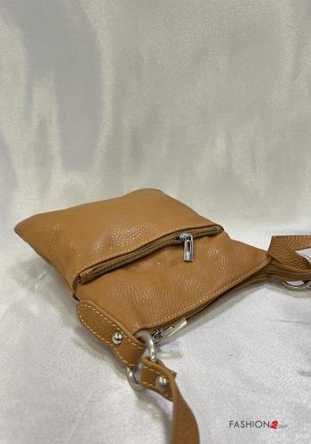 Genuine Leather Bag with pockets with zip - ph 3
