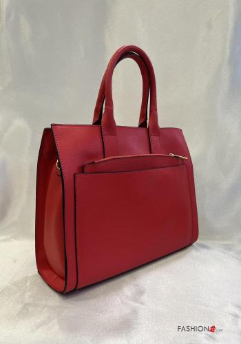 Tasche aus Echtes Leder mit Taschen mit Geldbörse mit Schultergurt mit Reißverschluss - ph 4