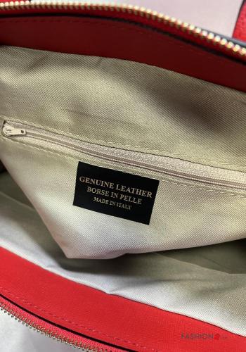 Tasche aus Echtes Leder mit Taschen mit Geldbörse mit Schultergurt mit Reißverschluss - ph 6