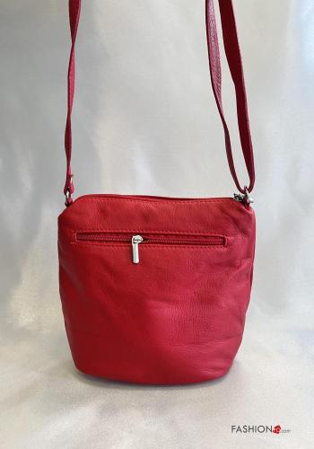 verstellbarer Schultertaschen aus Echtes Leder mit Taschen mit Reißverschluss - ph 3