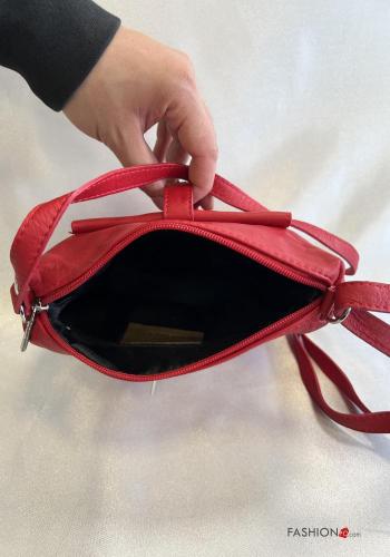 verstellbarer Schultertaschen aus Echtes Leder mit Taschen mit Reißverschluss - ph 4