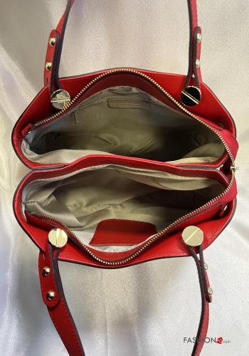 Handtasche aus Echtes Leder mit Reißverschluss mit Schultergurt - ph 5