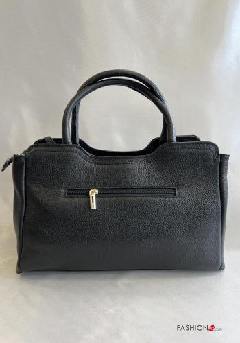 Handtasche aus Echtes Leder mit Taschen mit Schultergurt mit Reißverschluss - ph 3