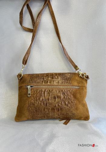 Borsa in Vera pelle regolabile con zip - ph 3