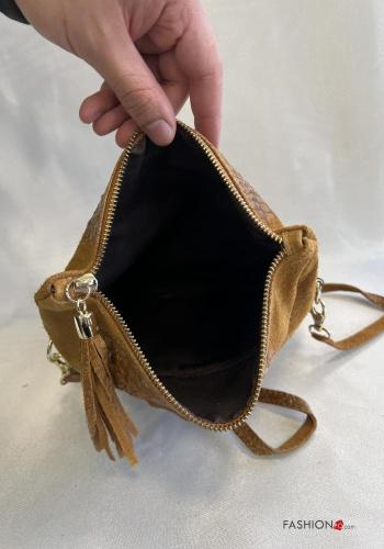 Borsa in Vera pelle regolabile con zip - ph 4