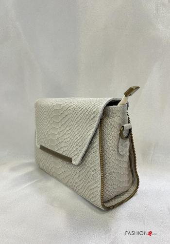 Bolso de Cuero Genuino Estampado de pitón con bandolera - ph 2
