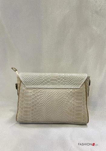 Bolso de Cuero Genuino Estampado de pitón con bandolera - ph 3