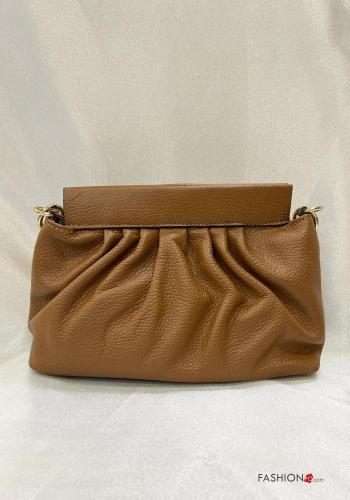 Pochette in Vera pelle con tracolla con catena - ph 4