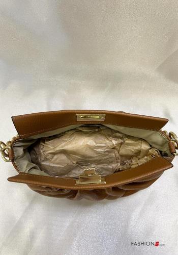 Pochette in Vera pelle con tracolla con catena - ph 5