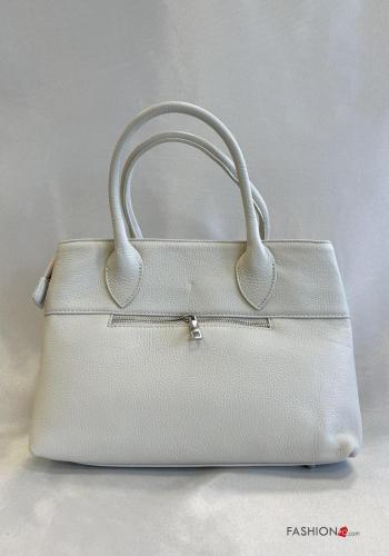 Borsa a spalla in Vera pelle con zip con tracolla - ph 5