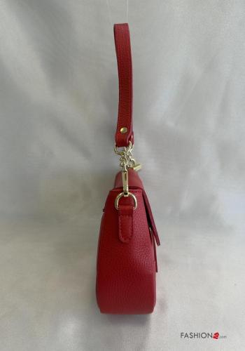 Borsa a spalla in Vera pelle con zip con tracolla - ph 2