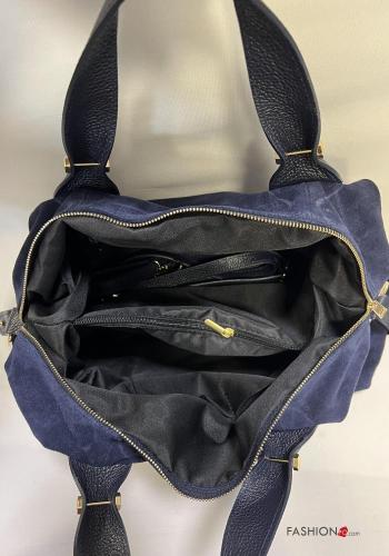 Bolsa de mano de Cuero Genuino con cremallera con bandolera con bolsillos - ph 3