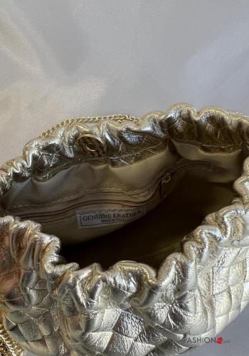 Schultertaschen aus Echtes Leder mit Schultergurt mit kette - ph 5