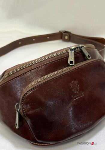 verstellbarer Gürteltasche aus Echtes Leder mit Reißverschluss - ph 2