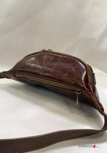 verstellbarer Gürteltasche aus Echtes Leder mit Reißverschluss - ph 3