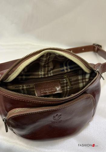 verstellbarer Gürteltasche aus Echtes Leder mit Reißverschluss - ph 4