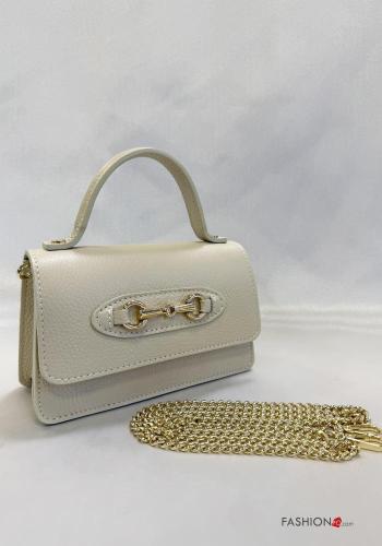 Handtasche aus Echtes Leder mit Schultergurt mit kette - ph 2