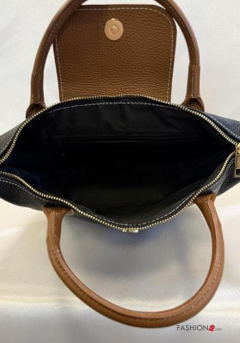 Handtasche aus Echtes Leder mit Reißverschluss mit Schultergurt - ph 4