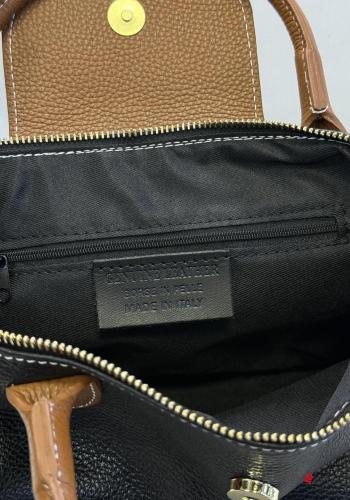 Handtasche aus Echtes Leder mit Reißverschluss mit Schultergurt - ph 5