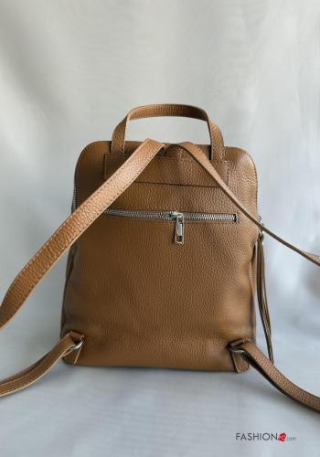 Rucksack aus Echtes Leder mit Reißverschluss - ph 3