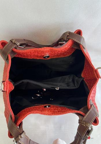 Handtasche aus Echtes Leder mit Schultergurt - ph 5