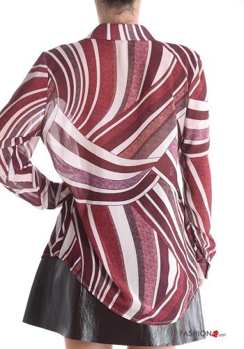 Chemise manches longues à collet Imprimé mixte à boutons - ph 2