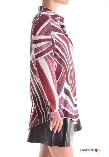 Chemise manches longues à collet Imprimé mixte à boutons - ph 3