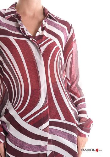Chemise manches longues à collet Imprimé mixte à boutons - ph 4