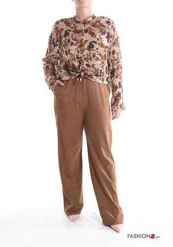 Camicia in Misto Lana maniche lunghe Fantasia floreale con bottoni - ph 5