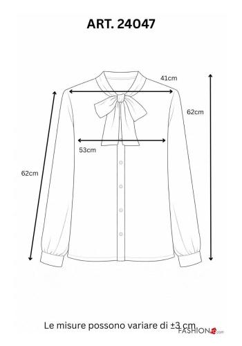 Camisa tela vaquera con lazo con cuello en v - ph 4