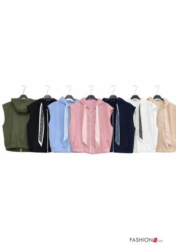 Sudadera sin mangas con cremallera con capucha con bolsillos - ph 2