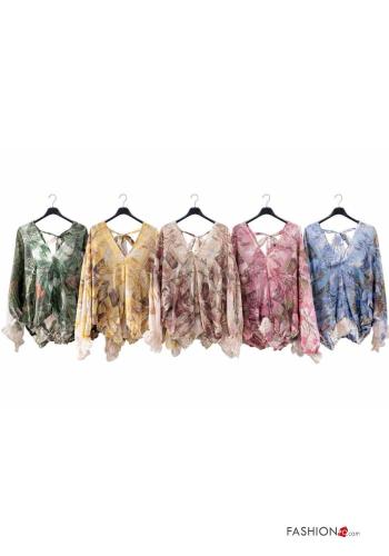 Shirt with bow with v-neck - ph 3