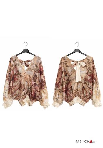 Shirt with bow with v-neck - ph 5