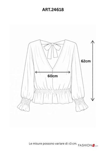 Shirt with bow with v-neck - ph 6