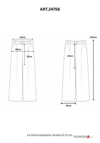 Pantalones cintura alta con cinturón - ph 4