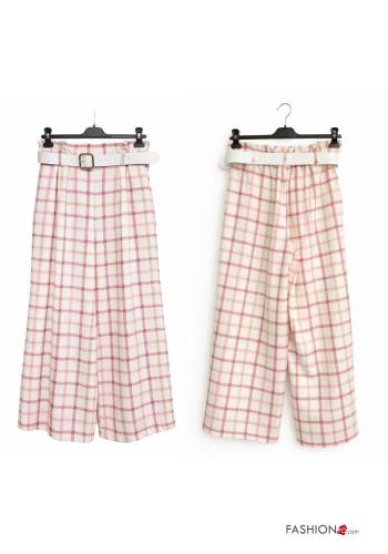 high waist Trousers with belt with pockets - ph 4