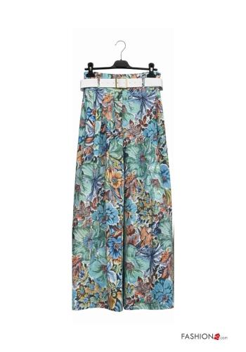 high waist Trousers with belt with pockets - ph 3