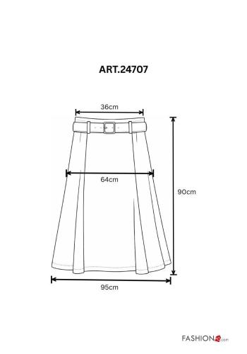 high waist Skirt with belt - ph 4
