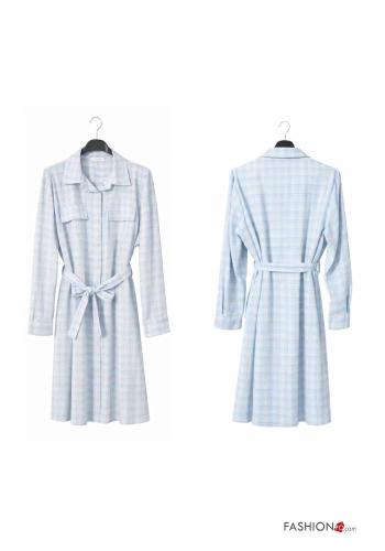 Abito in Cotone con cintura con bottoni - ph 4