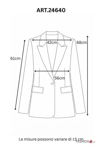 Cotton Blazer with pockets with shoulder pads - ph 4