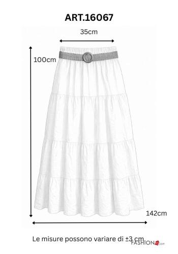 Jupe en Coton avec ceinture broderie anglaise - ph 3