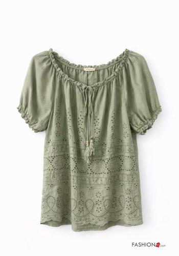 Camicia in Cotone in pizzo sangallo - ph 2